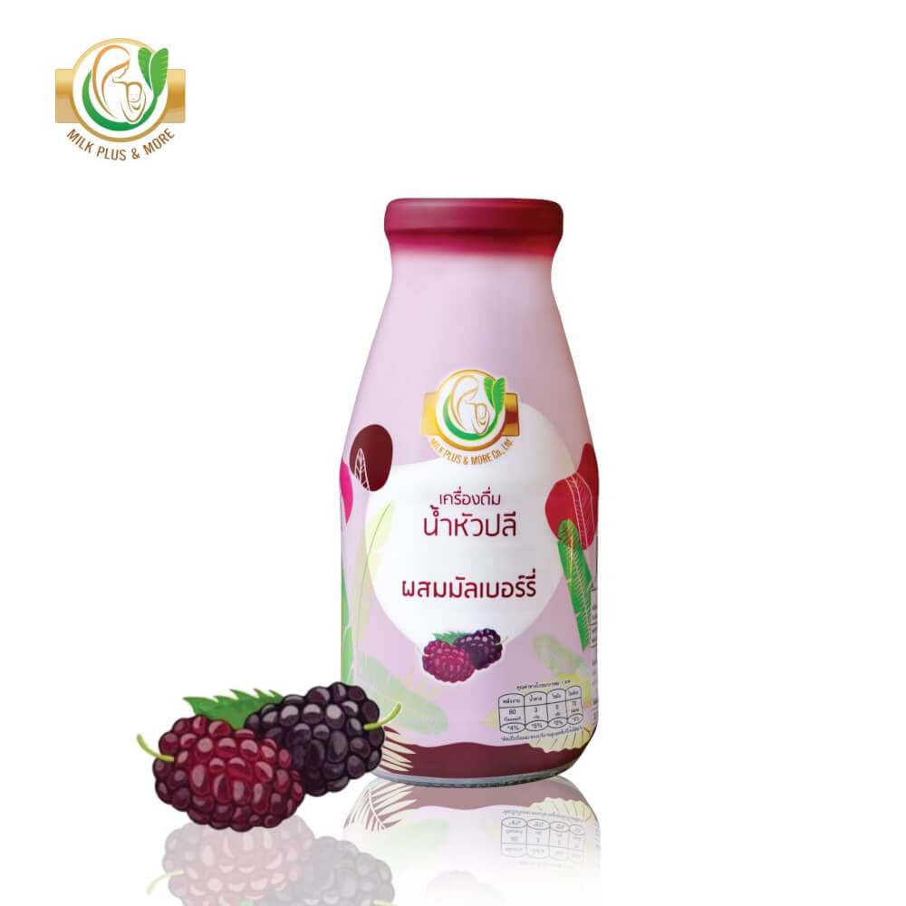 น้ำหัวปลีผสมอินทผลัม มิลค์ พลัส แอนด์ มอร์ สูตรมัลเบอร์รี่ 250 มล. 24 ขวด_5